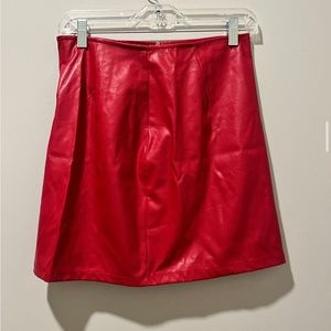 faux leather skirt